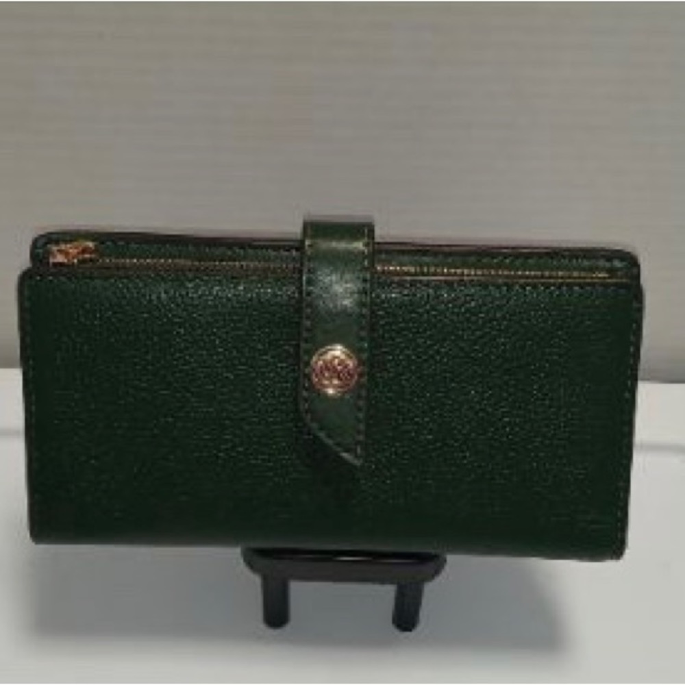 Michael Kors Green Pebbled Leather Wallet